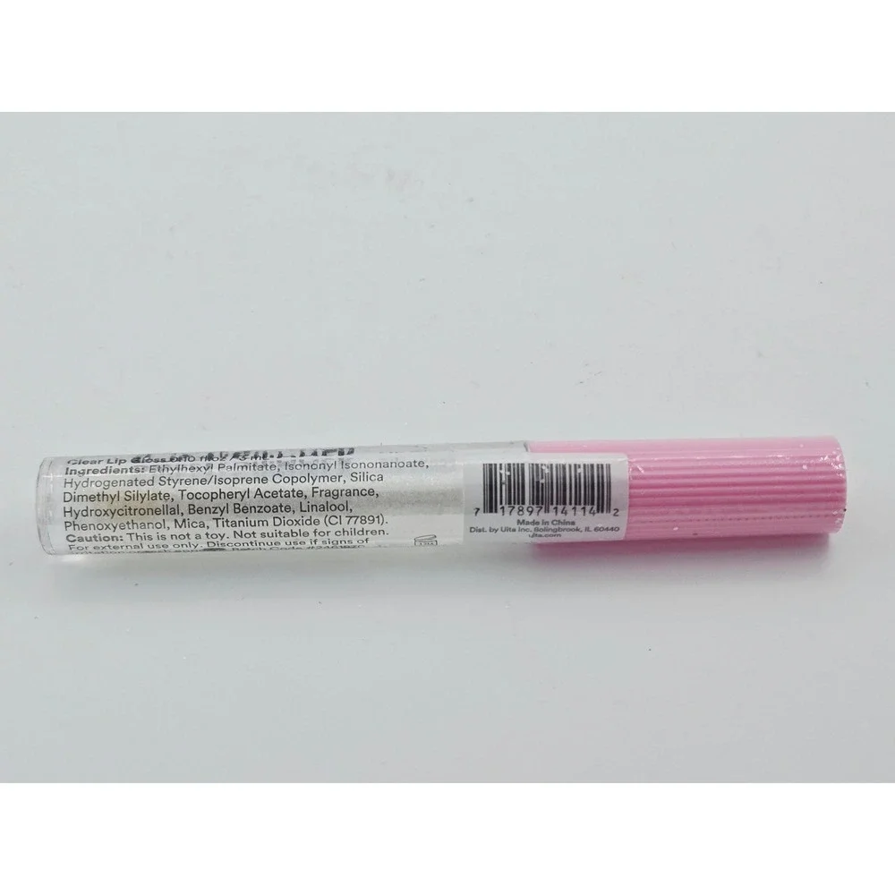 Sweet & Shimmer Clear Lip Gloss Silver Glitter Sparkle Pink Cap 0.10 fl oz Ulta